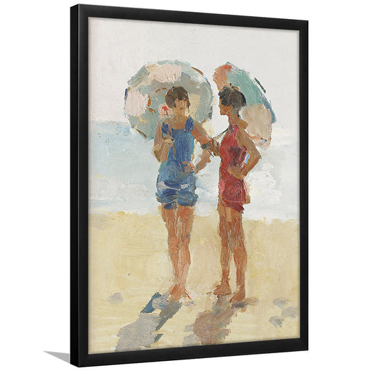 Vintage Coastal Art Prints Art Farmhouse Decor Seascape Framed Art Print Wall Decor