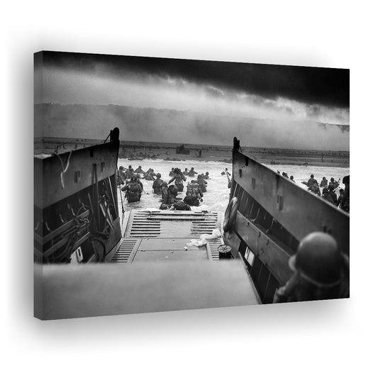 Vintage D Day Print, Operation Overlord Ww2 Photo, Black and White, 1940s Decor, Canvas Print Wall Art Decor