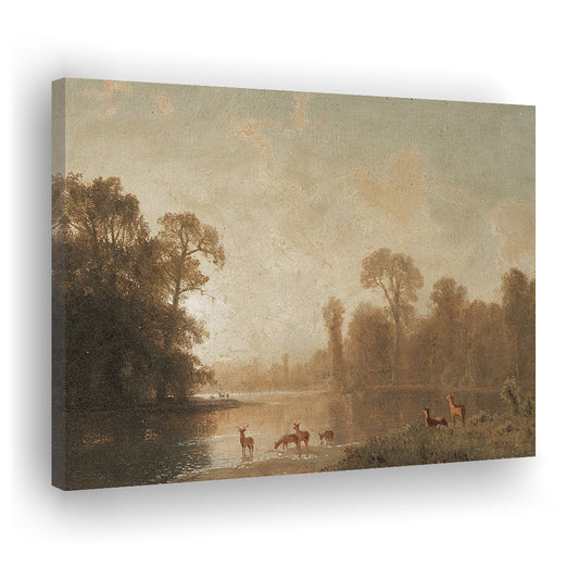 Vintage Deer Prints Print Yourself Fall Wall Decor Canvas Print Wall Art, 19th Century