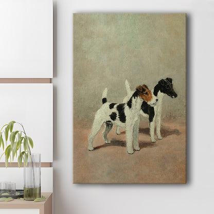 Vintage Dog Oil Painting Dog Lover Gift Antique Terrier Canvas Print Wall Art, Dog Art Dog Canvas Print Wall Art, Prints