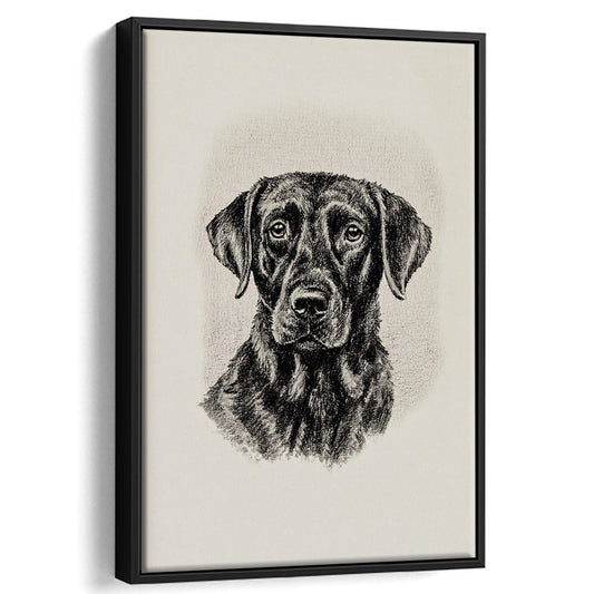 Vintage Dog Sketch of Dogs Print Yourself Antique Dog Black Lab Portrait Vintage Pet