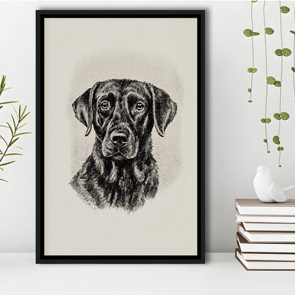 Vintage Dog Sketch of Dogs Print Yourself Antique Dog Black Lab Portrait Vintage Pet
