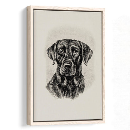 Vintage Dog Sketch of Dogs Print Yourself Antique Dog Black Lab Portrait Vintage Pet