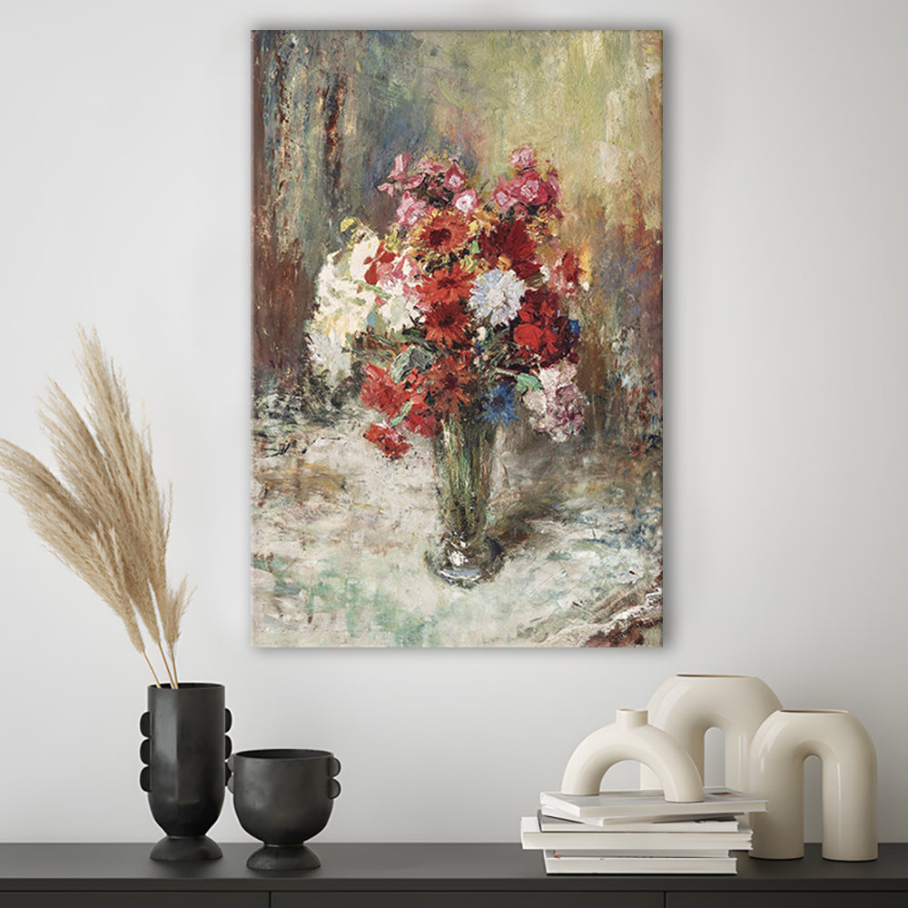 Vintage Floral Wall Art Print, Botanical Canvas Print Wall Art