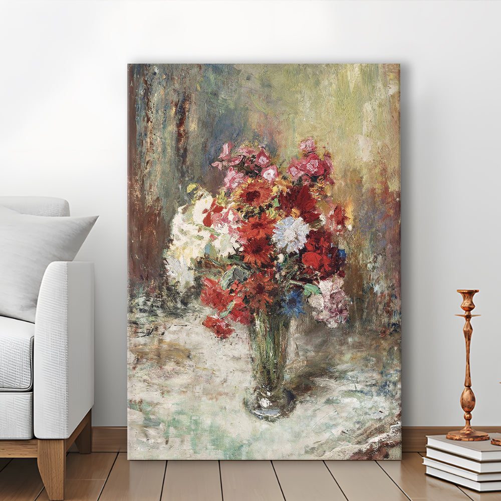 Vintage Floral Wall Art Print, Botanical Canvas Print Wall Art