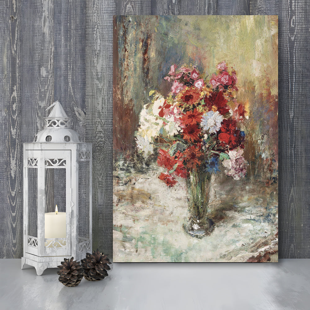 Vintage Floral Wall Art Print, Botanical Canvas Print Wall Art