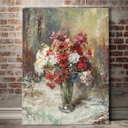 Vintage Floral Wall Art Print, Botanical Canvas Print Wall Art