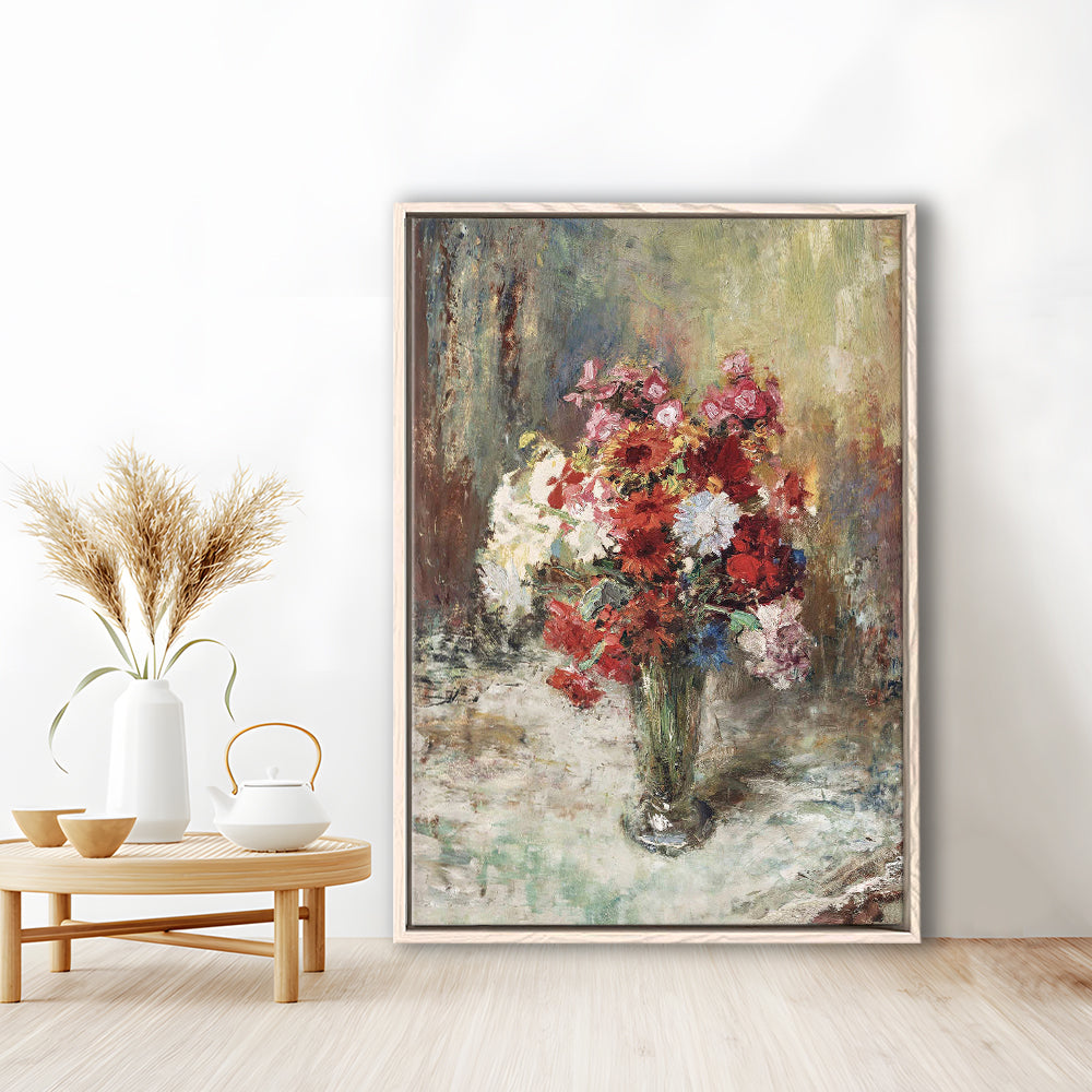 Vintage Floral Wall Art Print, Botanical Framed Canvas Print Wall Art
