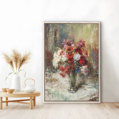 Vintage Floral Wall Art Print, Botanical Framed Canvas Print Wall Art