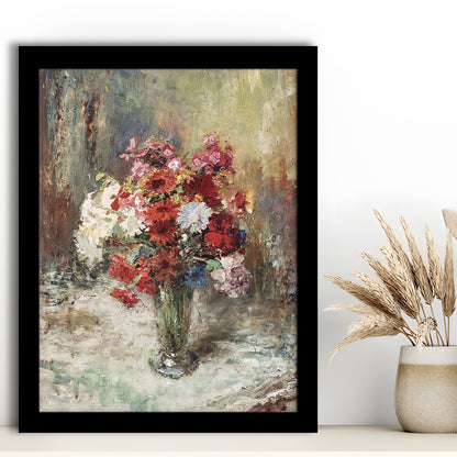 Vintage Floral Wall Art Print, Botanical Framed Art Print Wall Decor