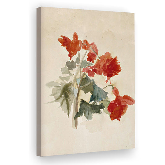 Vintage Floral Wall Art Print, Farmhouse Decor Flower Canvas Print Wall Art