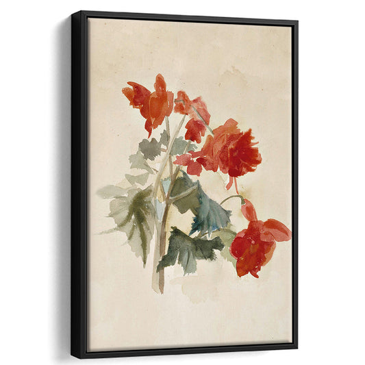 Vintage Floral Wall Art Print, Farmhouse Decor Flower Framed Canvas Print Wall Art
