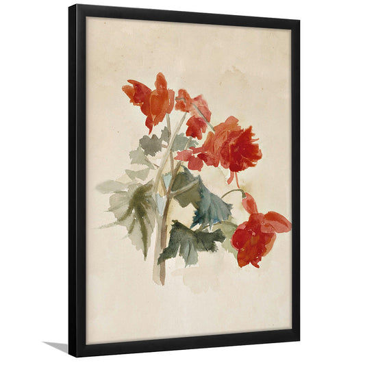 Vintage Floral Wall Art Print, Farmhouse Decor Flower Framed Art Print Wall Decor