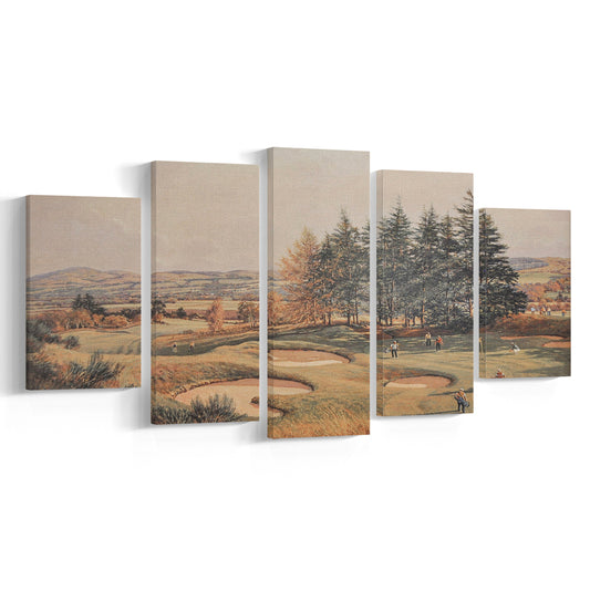 Vintage Golf Art Prints Golf Lovers Golfer Gift Antique Landscape Fall Office Home Decor Antique Sports Print