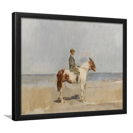 Vintage Horse Art Coastal Framed Art Print Wall Decor, Equestrian Framed Art Print Wall Decor, Aesthetic Room Decor