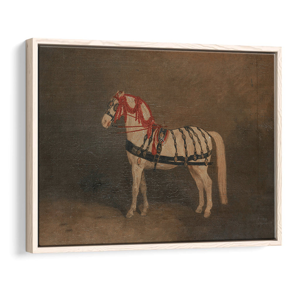 Vintage Horse Oil Painting Antique Equestrian Art Dark Academia Rustic Fine Art