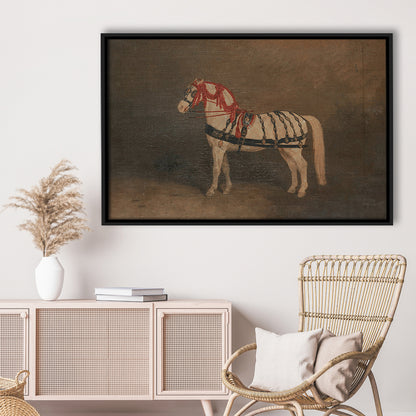 Vintage Horse Oil Painting Antique Equestrian Art Dark Academia Rustic Fine Art