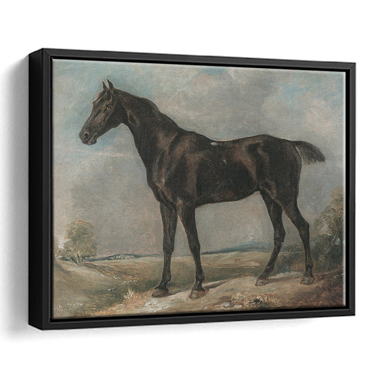 Vintage Horse Oil Painting Equestrian Framed Canvas Print Wall Art,s Farmhouse Decor Gallery Framed Canvas Print Wall Art