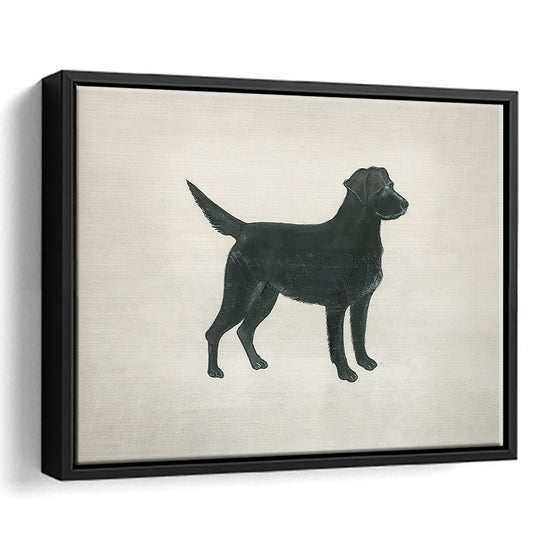 Vintage Labrador Dog Framed Canvas Print Wall Art, Perfect Dog Mom Gift for Labrador Lovers Minimalist Farmhouse Wall Decor
