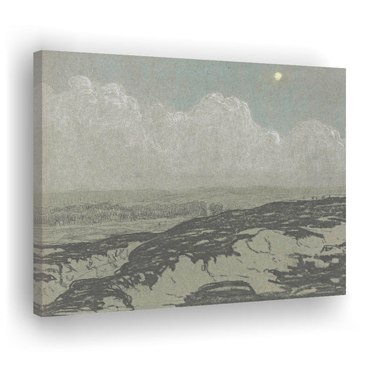 Vintage Landscape Art Canvas Print Wall Art,Oil Painting Vintage Prints, Ready to hang