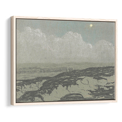 Vintage Landscape Art Framed Canvas Print Wall Art,Oil Painting Vintage Prints, Ready to hang