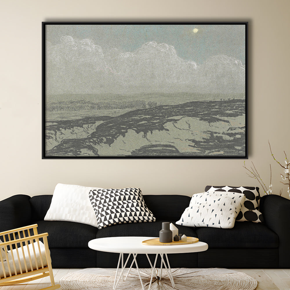 Vintage Landscape Art Framed Canvas Print Wall Art,Oil Painting Vintage Prints, Ready to hang