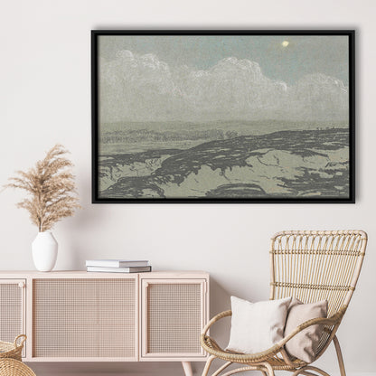 Vintage Landscape Art Framed Canvas Print Wall Art,Oil Painting Vintage Prints, Ready to hang
