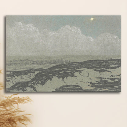 Vintage Landscape Art Canvas Print Wall Art,Oil Painting Vintage Prints, Ready to hang