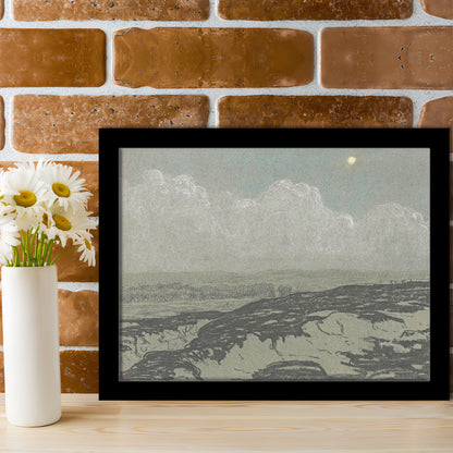 Vintage Landscape Art Framed Art Print Wall Decor,Oil Painting Vintage Prints, Ready to hang
