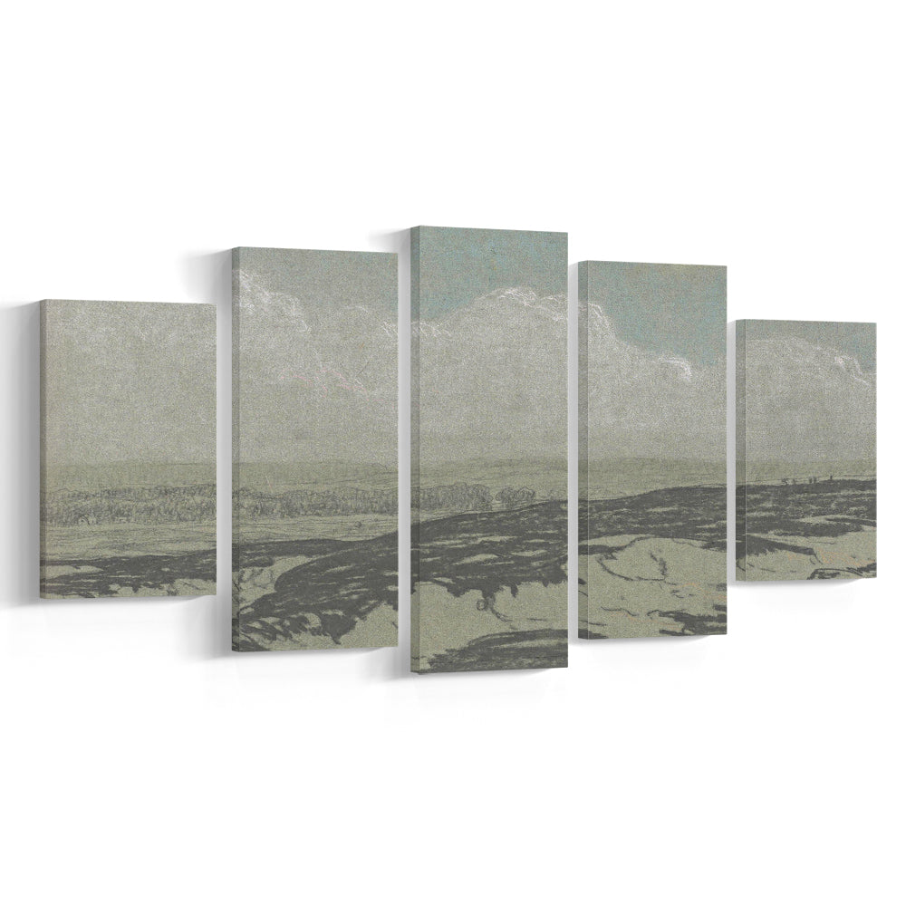 Vintage Landscape Art Mixed Canvas Print Wall Art,Oil Painting Vintage Prints, Ready to hang