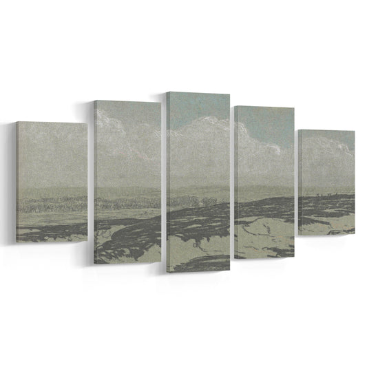 Vintage Landscape Art Mixed Canvas Print Wall Art,Oil Painting Vintage Prints, Ready to hang