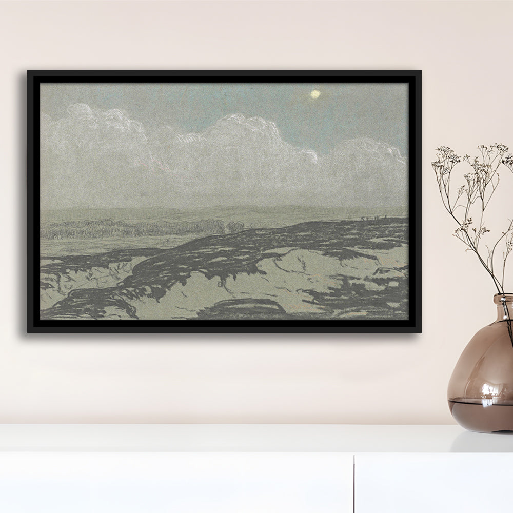 Vintage Landscape Art Framed Canvas Print Wall Art,Oil Painting Vintage Prints, Ready to hang