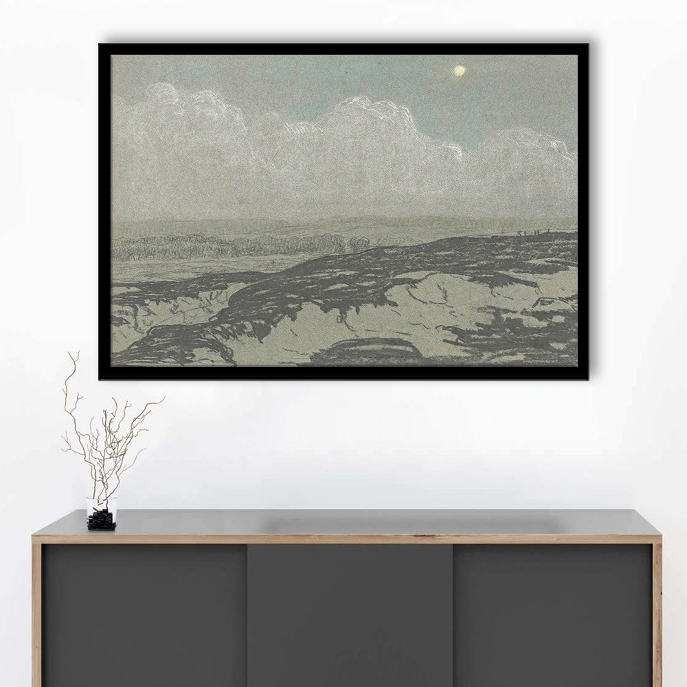 Vintage Landscape Art Framed Art Print Wall Decor,Oil Painting Vintage Prints, Ready to hang
