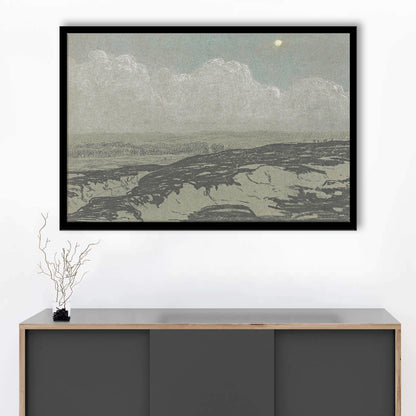 Vintage Landscape Art Framed Art Print Wall Decor,Oil Painting Vintage Prints, Ready to hang