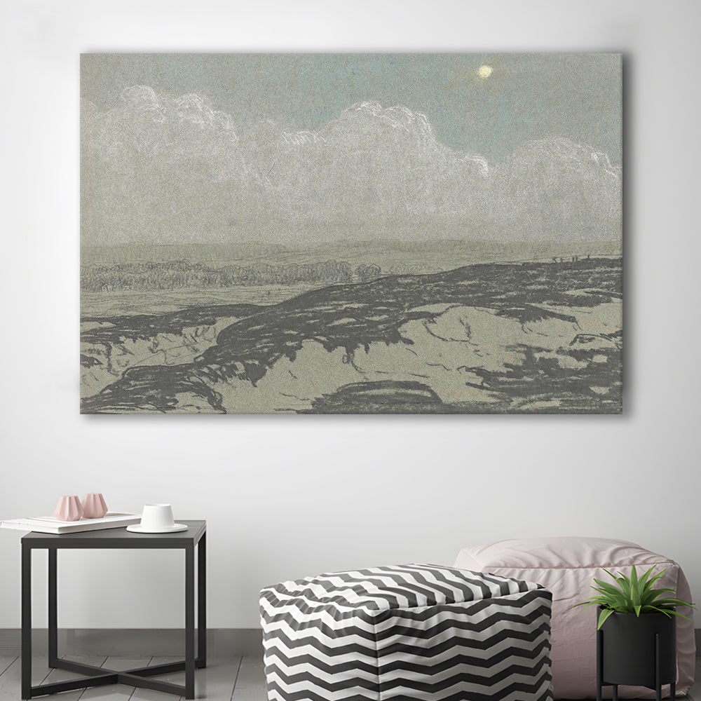 Vintage Landscape Art Canvas Print Wall Art,Oil Painting Vintage Prints, Ready to hang
