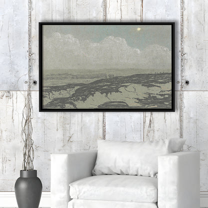 Vintage Landscape Art Framed Canvas Print Wall Art,Oil Painting Vintage Prints, Ready to hang