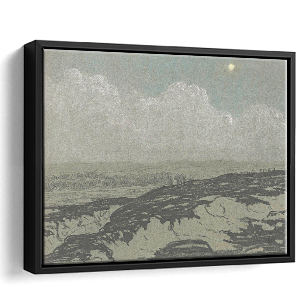 Vintage Landscape Art Framed Canvas Print Wall Art,Oil Painting Vintage Prints, Ready to hang