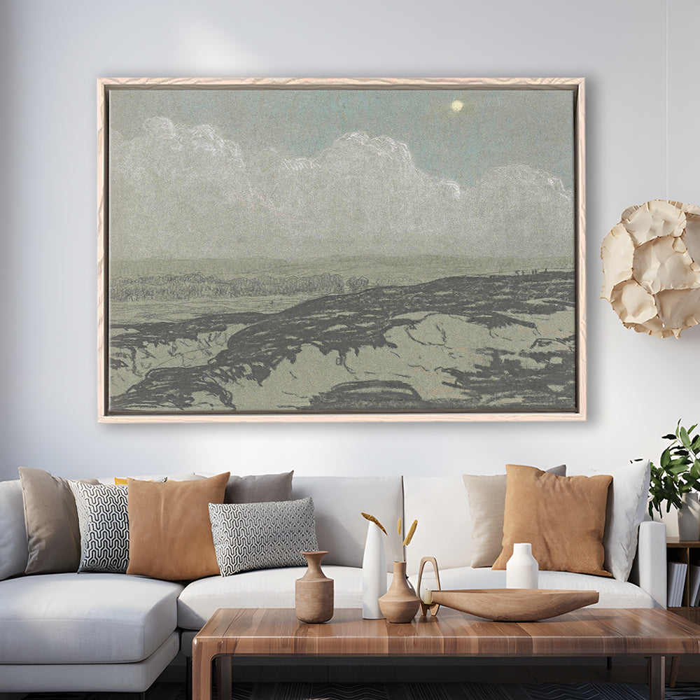 Vintage Landscape Art Framed Canvas Print Wall Art,Oil Painting Vintage Prints, Ready to hang