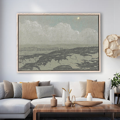 Vintage Landscape Art Framed Canvas Print Wall Art,Oil Painting Vintage Prints, Ready to hang