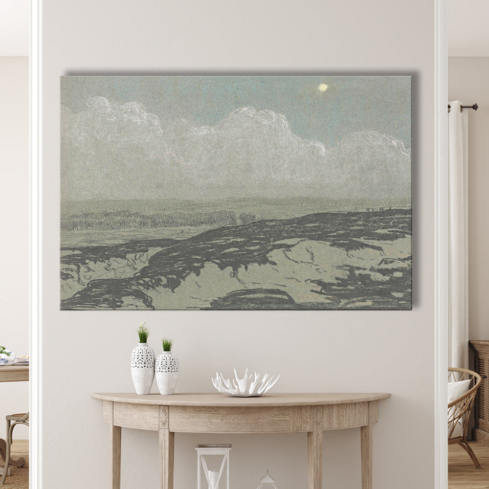 Vintage Landscape Art Canvas Print Wall Art,Oil Painting Vintage Prints, Ready to hang