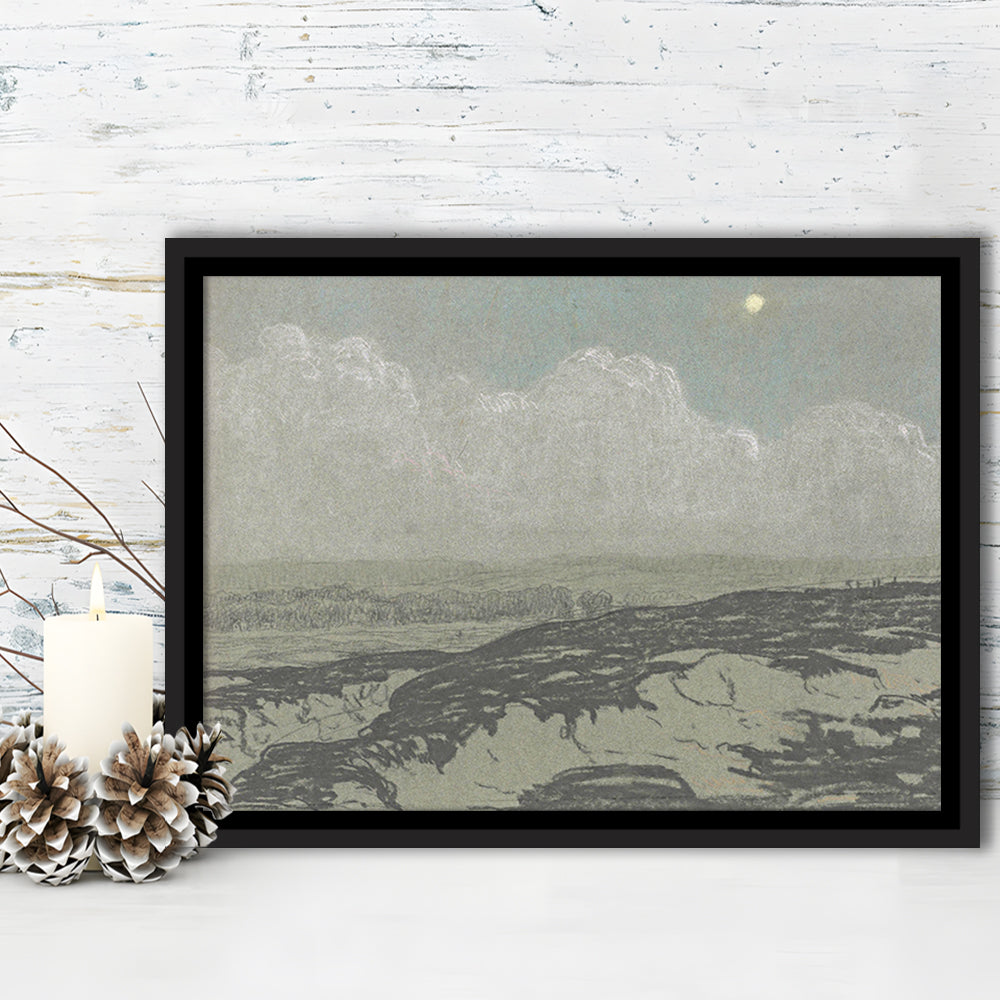 Vintage Landscape Art Framed Canvas Print Wall Art,Oil Painting Vintage Prints, Ready to hang