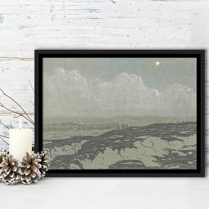 Vintage Landscape Art Framed Canvas Print Wall Art,Oil Painting Vintage Prints, Ready to hang