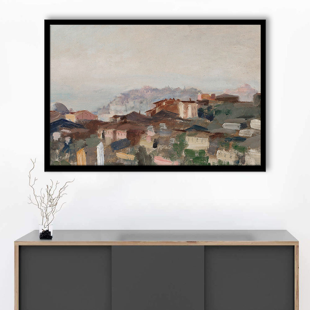 Vintage Landscape Prints Framed Art Print Wall Decor, Abstract Oil Painting, Ready to hang