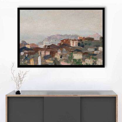 Vintage Landscape Prints Framed Art Print Wall Decor, Abstract Oil Painting, Ready to hang