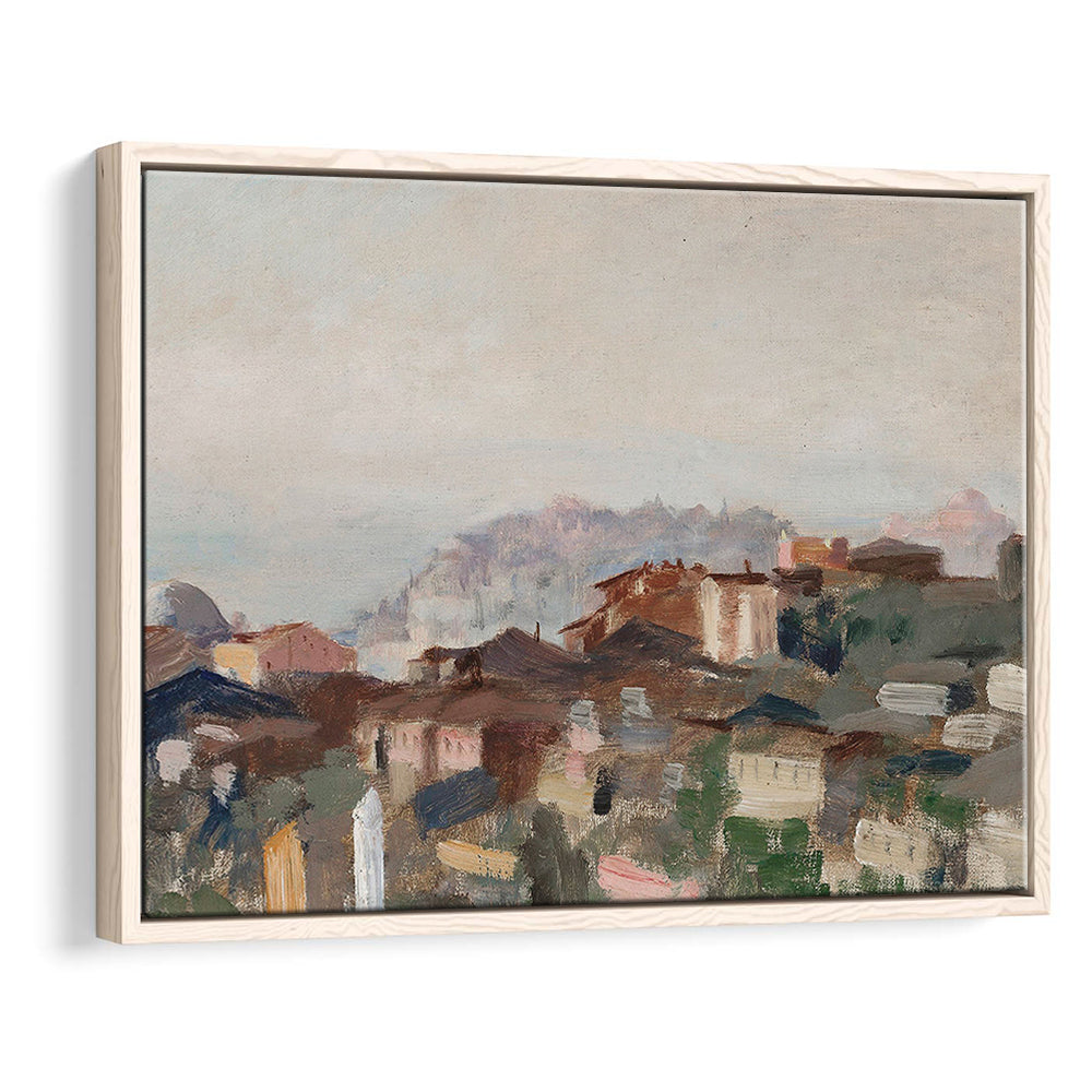 Vintage Landscape Prints Framed Canvas Print Wall Art, Abstract Oil Painting, Ready to hang