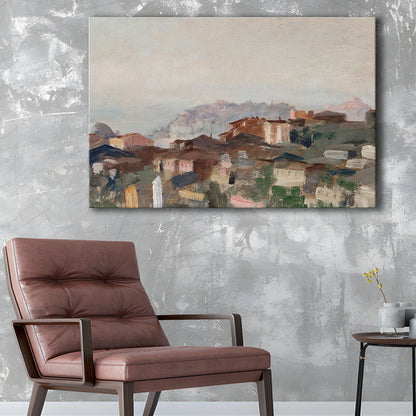 Vintage Landscape Prints Canvas Print Wall Art, Abstract Oil Painting, Ready to hang