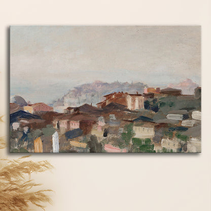 Vintage Landscape Prints Canvas Print Wall Art, Abstract Oil Painting, Ready to hang