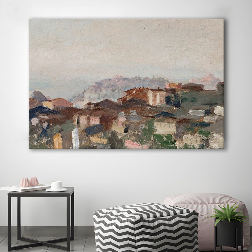 Vintage Landscape Prints Canvas Print Wall Art, Abstract Oil Painting, Ready to hang
