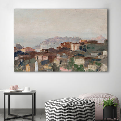 Vintage Landscape Prints Canvas Print Wall Art, Abstract Oil Painting, Ready to hang
