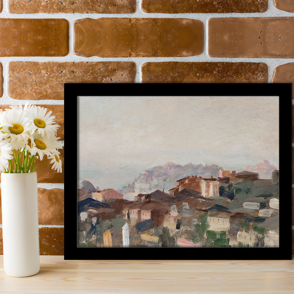 Vintage Landscape Prints Framed Art Print Wall Decor, Abstract Oil Painting, Ready to hang